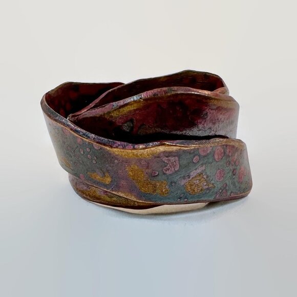 Copper Ring, Artisan, Hand Formed, Unique, Organic, Boho, Modern, Contemporary - Picture 2 of 4